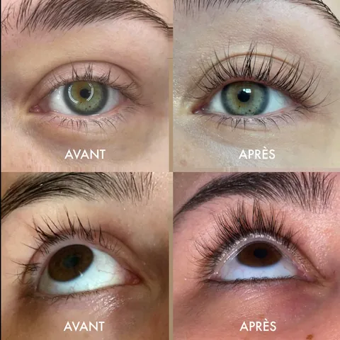 Avant / après G'LASH : des cils plus longs et plus fournis
